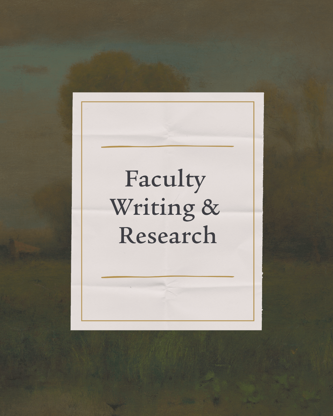 Faculty Writing and Research